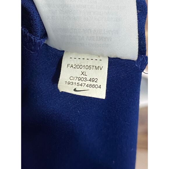 Nike Mens Polo Shirt Size XL Blue Dri-Fit Standard Fit Striped - Picture 11 of 11